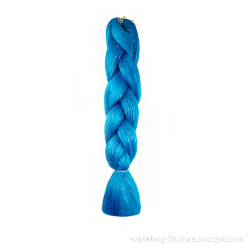 Jumbo Shiny Braiding Hair with Tinsel Attachment 100g Crochet  Braids Hair 24 inch Synthetic Hair Extensions